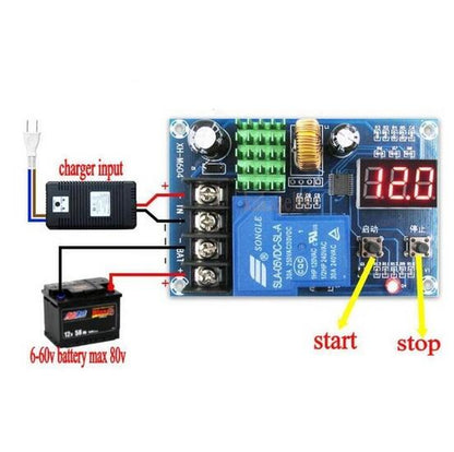 6-60v lead-acid Battery Charging Controller Protection Board charger switch 12v 24v 36v 48v Solar charging car battery