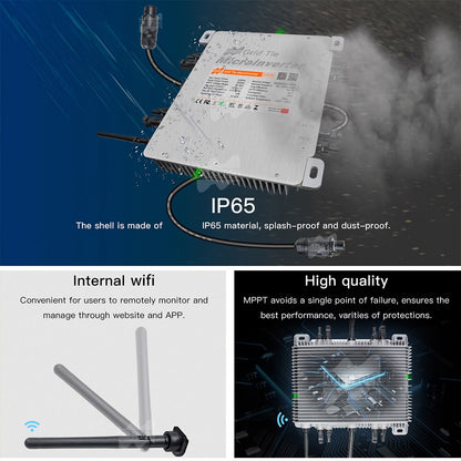 WiFi Deye 2000W INMETRO VDE IEC Solar Micro Inverter With Limiter 20-60V DC To 184-265VAC MPPT IP67,Ship From EU Brazil US RU