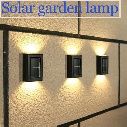 Solar 2LED Wall Lamp Garden Decoration Terrace Balcony Street Outdoor Waterproof Up And Down Luminous Landscape Lighting Lights