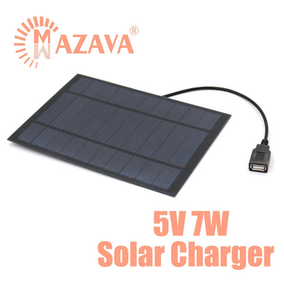 1Pcs Solar Cells 5V 2W 3W 4W 6W 7W Output USB Solar Battery PET Solar Panels Outdoor Portable Solar Charger Pane