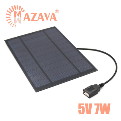 1Pcs Solar Cells 5V 2W 3W 4W 6W 7W Output USB Solar Battery PET Solar Panels Outdoor Portable Solar Charger Pane