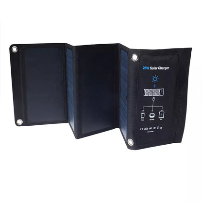 28W Portable Solar Panel - Foldable Solar Panel Battery Charger USB Phone Charger | Best Solar