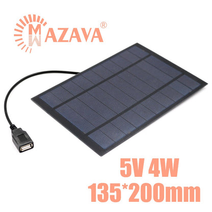 1Pcs Solar Cells 5V 2W 3W 4W 6W 7W Output USB Solar Battery PET Solar Panels Outdoor Portable Solar Charger Pane