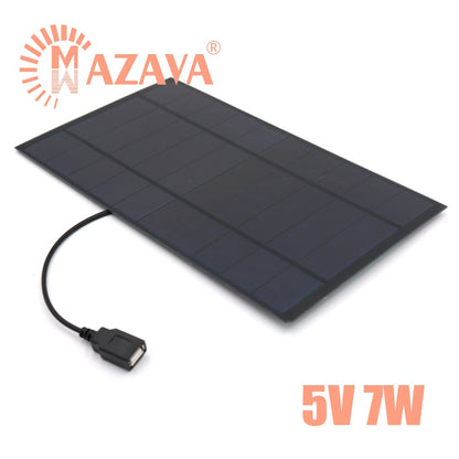 1Pcs Solar Cells 5V 2W 3W 4W 6W 7W Output USB Solar Battery PET Solar Panels Outdoor Portable Solar Charger Pane