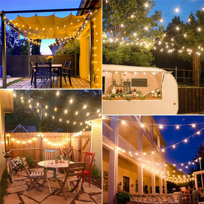 50FT 30FT 25FT Patio string light Outdoor christmas decoration fairy string light for outdoor party garden garland wedding dj