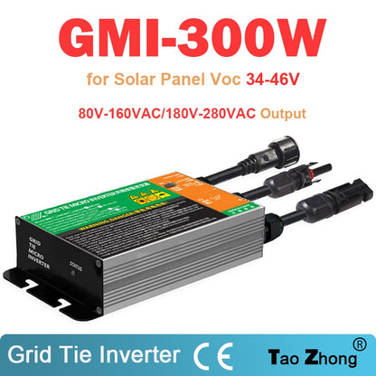 MPPT Solar Grid Tie Micro Inversor 300 W 350 W 500 W 600 W 700 W DC18V-50V a AC110V-230V 50HZ/60HZ Solar PV Inversor à prova d'água