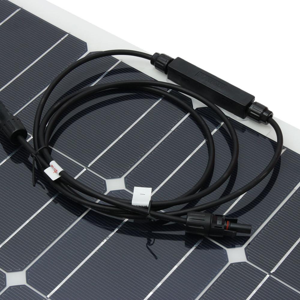 Mono celda solar 100w 200w kit de panel solar flexible con controlador de carga solar 10A/20A paneles solares de 12v para RV/barco/coche/camping