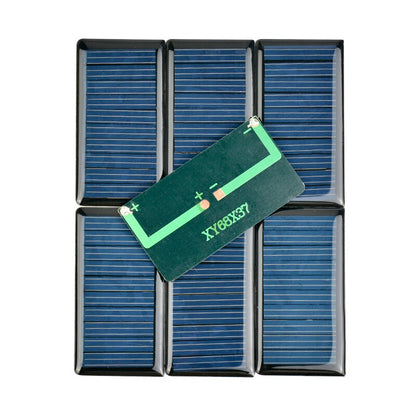 SUNYIMA 10PC 5.5V 50mA Solar Panel Polycrystalline 68*37MM Mini Sunpower Solar System DIY for Battery Cell Phone Charger