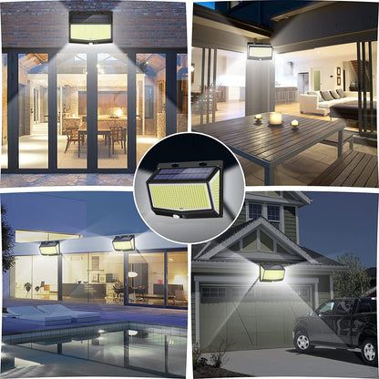 468 LED Solar Light Outdoor Solar Lamp with Motion Sensor Waterproof Solar LED Light 3 Modes Sunlight Powered for Garden Decor