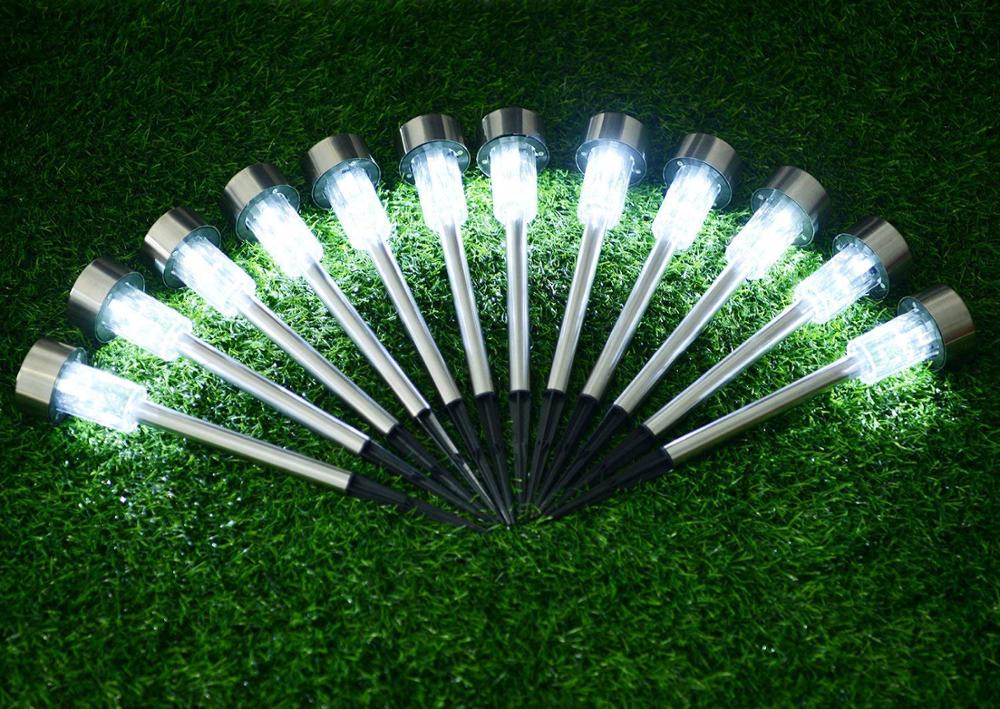 12Pack Solar Garden Light Outdoor Solar Powered Lamp Lanter Waterproof Landscape Lighting For Pathway Patio Yard Lawn Decoration