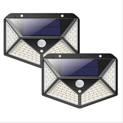 100 Led Solar Lights Outdoor Smart Motion Sensor Weatherproof Solar Powered IP65 Waterproof With Wide Angle Wall Light Garden