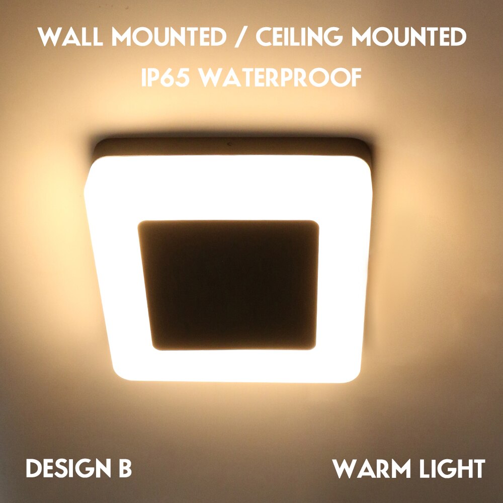 Luz led para varanda alumínio ip65 luz de parede externa para varanda arandela externa parede/teto montada em parede externa sensor de movimento