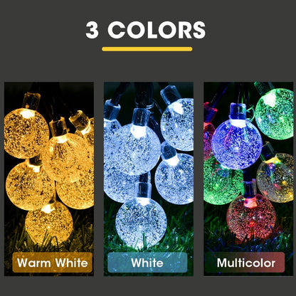 8 Modes Solar Light, 3 COLORS Warm White White Multi