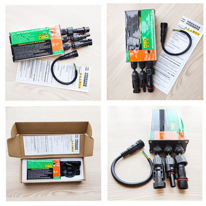 MPPT Solar Grid Tie Micro Inverter 260W 300W 350W 500W 600W DC18V-50V to AC110V-230V 50HZ/60HZ Solar PV Inverter Waterproof IP55