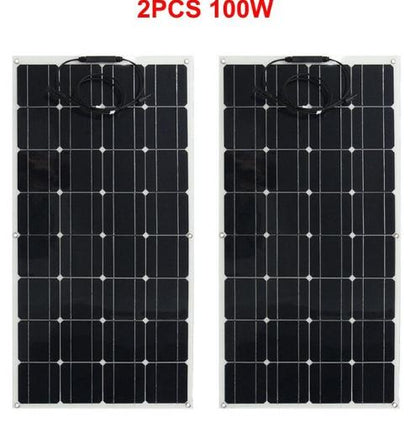 Solar Panel 200w 100w ETFE PET 110W 100W Flexible Panel Solar Monocrystalline Cell For 12V/24V Battery Charger 1000W System Kits