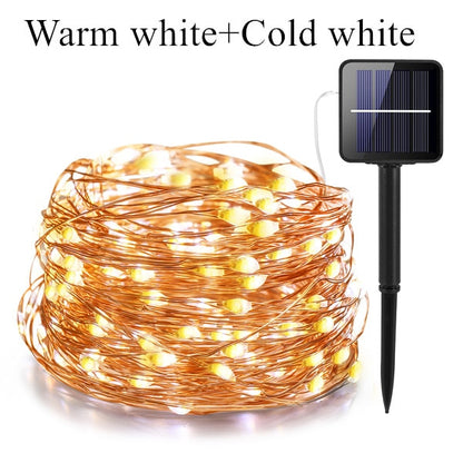 IR Dimmable 11m/21m/31m/51m  LED Outdoor Solar String Lights Solar Lamp for Fairy Holiday Christmas Party Garland Lighting Luz