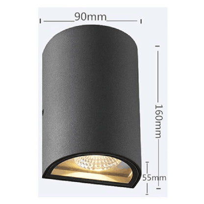 SANDIY Outdoor Wall Lamp Waterproof Night Light 10W/6W 2Head Porch Lamps Exterior Sconce for Yard Balcony Garden Aisle 110V/220V