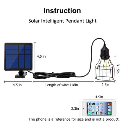 Solar Lamp Outdoor Garden Light Solar Chandelier Vintage Lamp Led Light Waterproof 3Meters Cord Indoor Lighting Solar Bulb Light