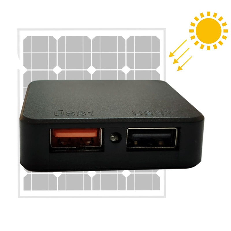 Regolatore regolatore solare MPPT Dual USB con caricatore solare fai-da-te QC 3.0 Ricarica rapida per iPhone iPad Samsung Huawei Xiaomi ecc.