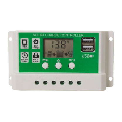 Promotion!! Newly 10A 20A 30A 12V/24V LCD display solar charger lead acid battery Lithium ion PWM solar charge controller USB 5V