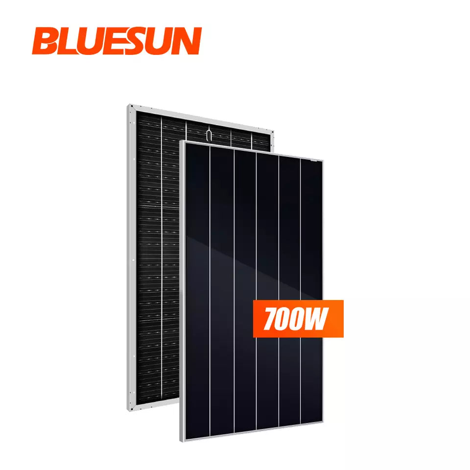 700W Solar panel - home business monocrystalline Bifacial Black solar cells | Best Solar