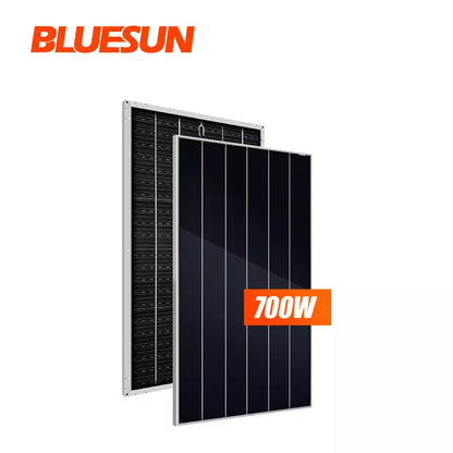 700W Solar panel - home business monocrystalline Bifacial Black solar cells | Best Solar