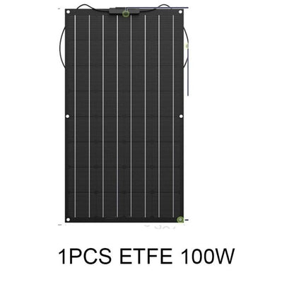 100W high efficiency wide application flexible solar panel etfe solar panel semi flexible solar panel for 12v/24v battery charge