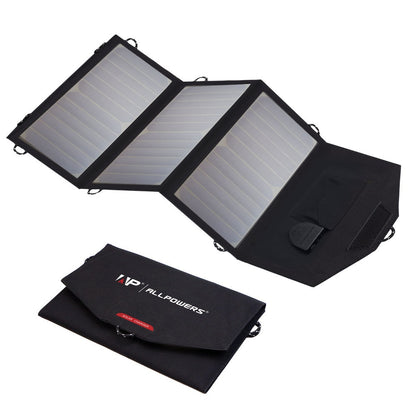 ALLPOWERS 2USB Ports 21W Solar Charger, Portable Solar Panel，Outdoor emergency backup power for Camping iPhone GoPro iPad Huawei