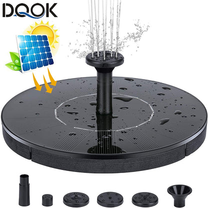 Mini Solar Water Fountain Pool Pond - Waterfall Fountain Garden Decoration Outdoor Bird Bath Solar Powered Fountain Floating Water