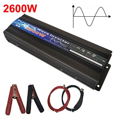 Pure Sine Wave Inverter 1000W 1600W 2000W DC 12V / 24V AC 110V 220V 50Hz 60Hz Power Inverter Home Car Converter Solar Energy