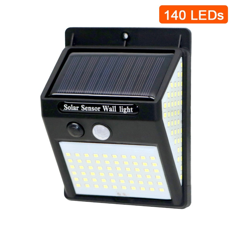 140 LEDs Solar Sensor Wall