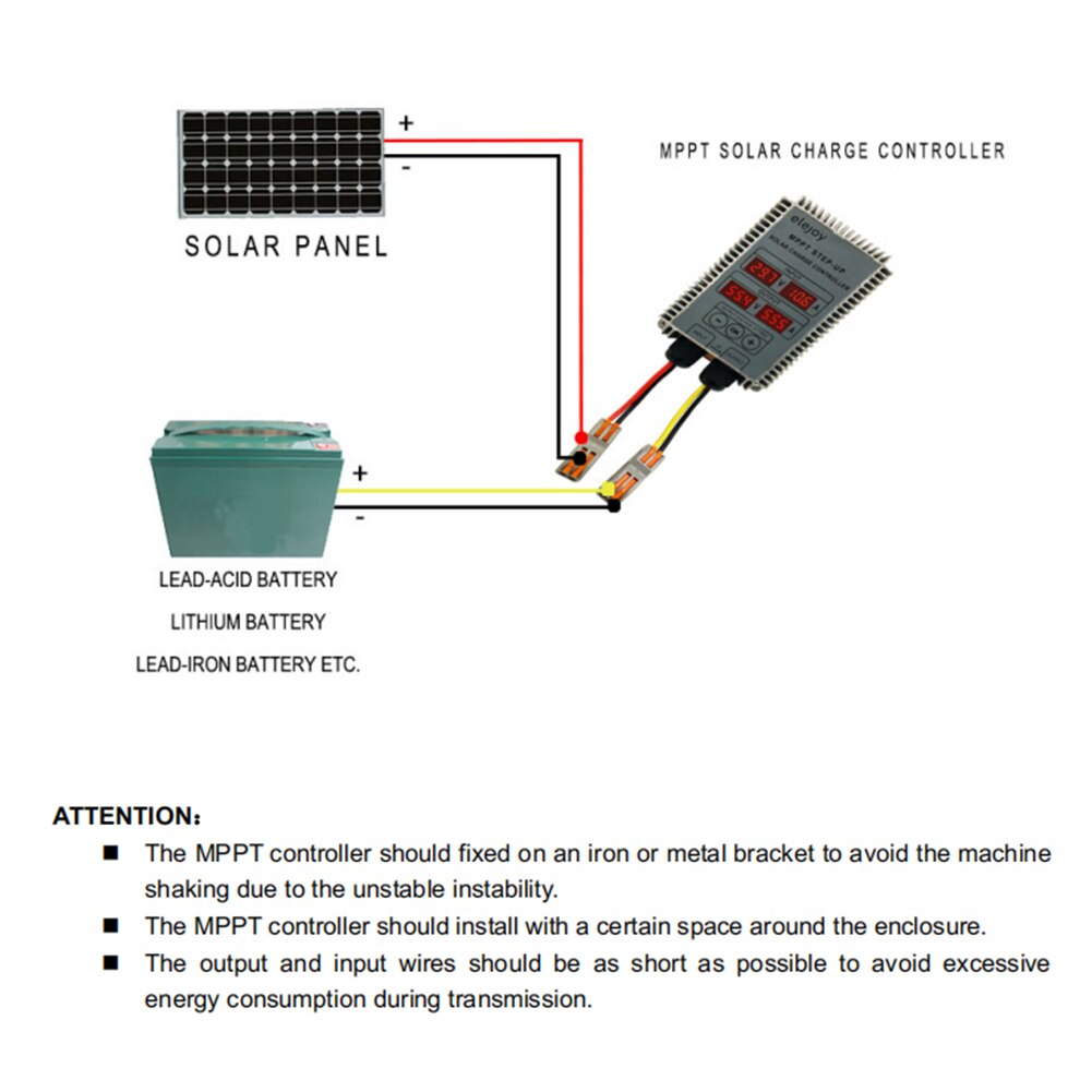 MPPT Step-down Rastreamento em tempo real Controlador de recarga de bateria solar Visor LED 10 ~ 30V Tensão de saída ajustável à prova d'água