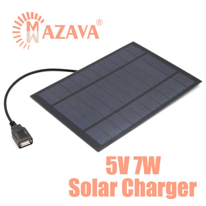 1Pcs Solar Cells 5V 2W 3W 4W 6W 7W Output USB Solar Battery PET Solar Panels Outdoor Portable Solar Charger Pane