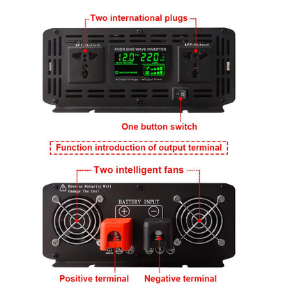 Inverter 12V 24V 48V To AC 220V 8000W 10000W 12000W Pure Sine Wave Solar Remote Control Switching Power Supply Inverter Inverter