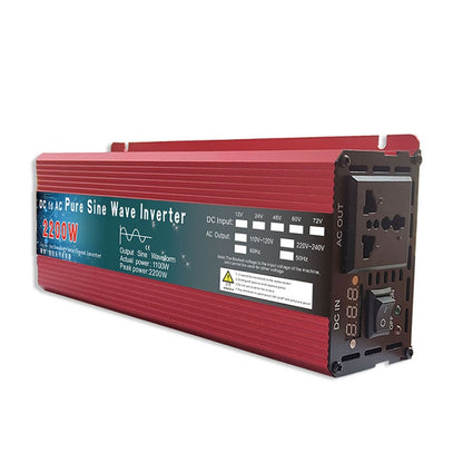 Reiner Sinus-Wechselrichter DC 12 V/24 V zu AC 110 V/220 V 1000 W 1600 W 2000 W 3000 W tragbarer Power-Bank-Konverter Solar-Wechselrichter