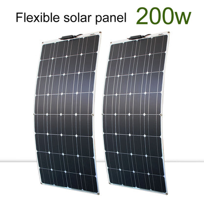 solar panel kit and 300w 200w 100w flexible solar panels 12v 24v high efficiency battery charger module