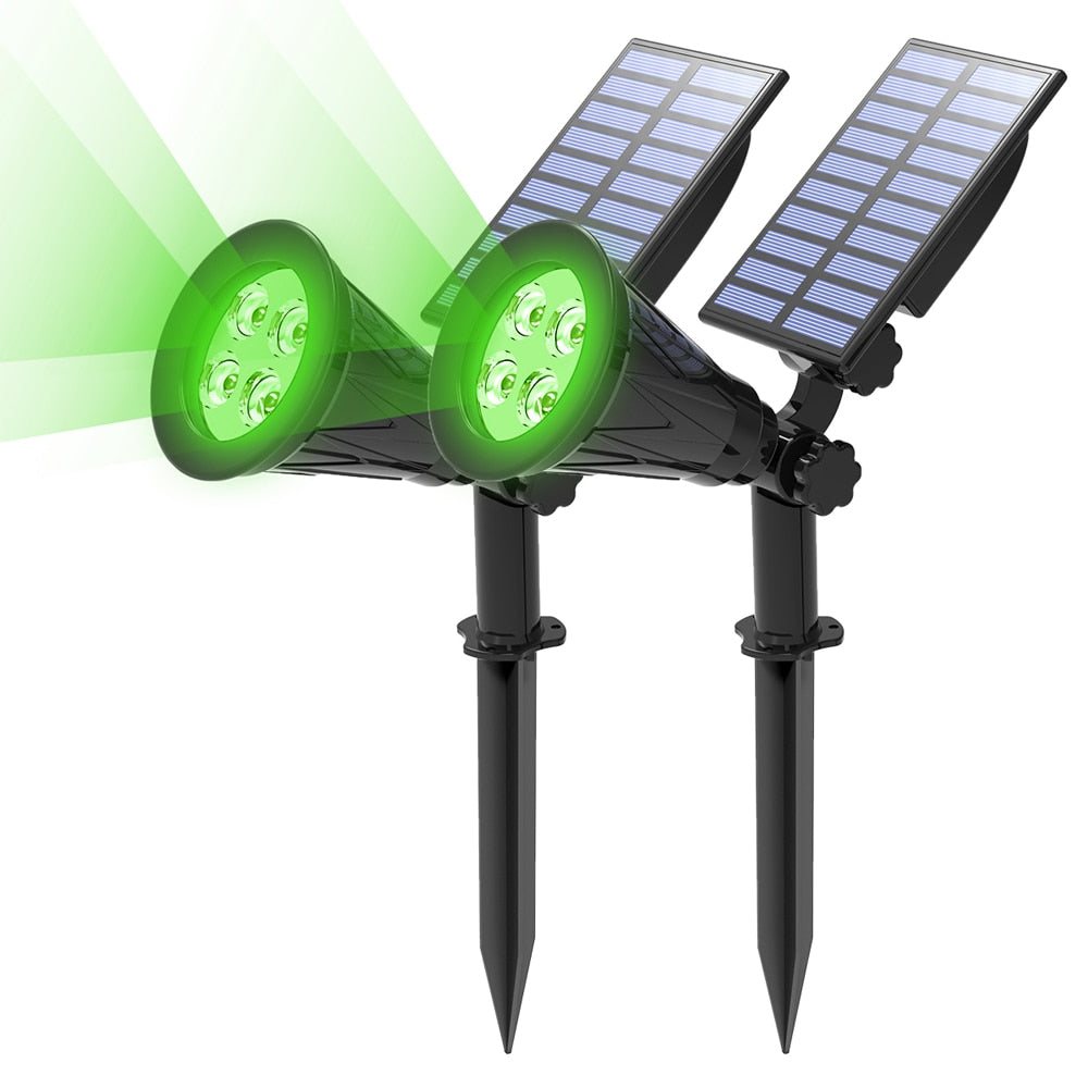 T-SUN 1/2/4 Packs Grüne Led Solar Lichter Solar Strahler Wasserdichte Solar Wand Licht Solar Garten Licht Solar lampe Outdoot