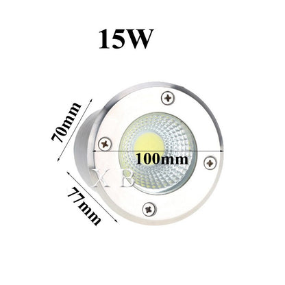 Waterproof led light garden underground 3W 5W 10W 15W IP68 Outdoor Buried Garden Path Spot Recessed Inground Lighting 220V DC12V