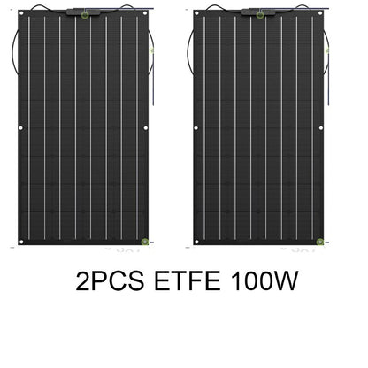 Painel solar flexível portátil 100 w 200 w 300 w 400 w etfe painel de energia solar para 12 v/24 v carregador de bateria gerador solar para casa