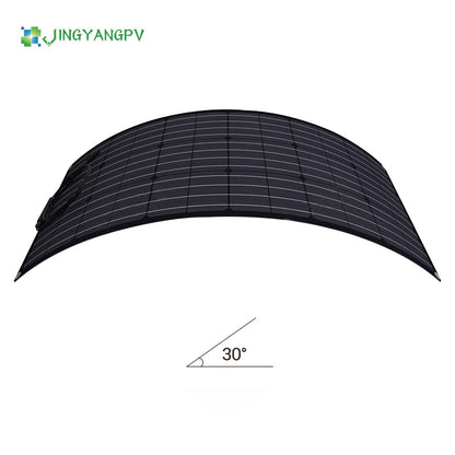 100W 200W Light film durable waterproof etfe flexible solar panels monocrystalline solar cell 12v battery charge RV/boat/car