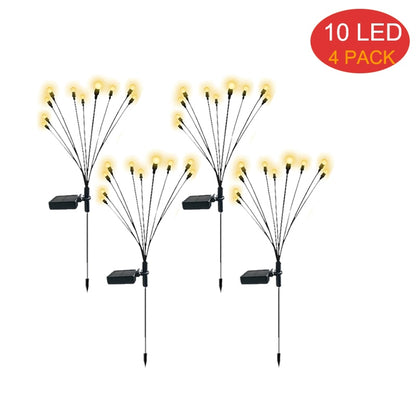 10/8/6LED Solar Firefly Lights Solar Garden Firework Light Outdoor Waterproof Swaying Light for Yard Patio Pathway Decoration