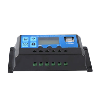 Solar Controller 12V/24V 60A 50A 40A 30A 20A 10A Solar Regulator PWM Battery Charger LCD Display Dual USB 5V Output