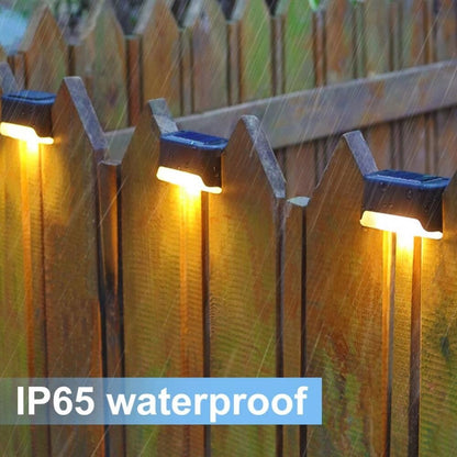 Luz solar led à prova dwaterproof água luzes de jardim ao ar livre decoração de luz solar ao ar livre cerca varanda lâmpada solar para pátio escada jardim