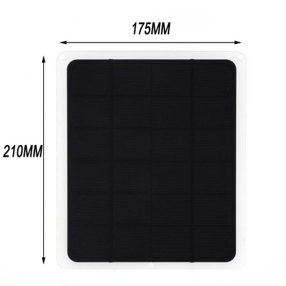 20W 5V Solar Panel Waterproof Monocrystalline Solar Charger Dual USB Outdoor Solar Cell Module for Mobile Phone USB Fans