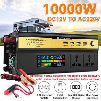 Inverter Pure Sine Wave DC 12v To AC 220V 3000W 5000W 8000W 10000W Portable Power Bank Converter Solar Inverter Car LCD Inverter