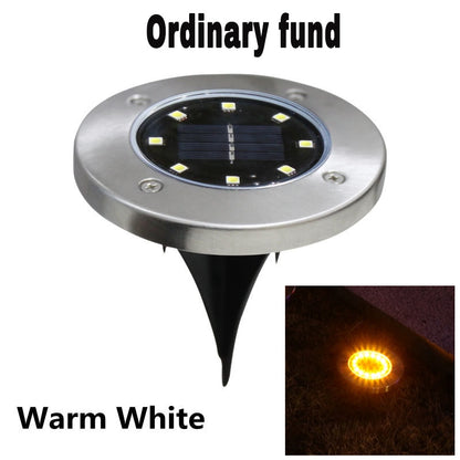 Upgraded 8/16 LED Solar lawn Lights Ground Outdoor Waterproof Solar Garden Decoration Lamps Disk Pathway Yard Landscape Lighting