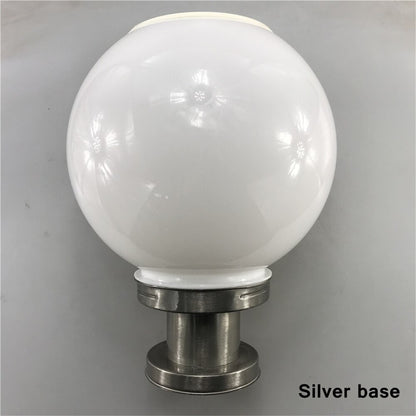 LED Round Ball Stainless Steel Solar Post Lamp Outdoor IP65 Waterproof Column Head Light For Garden Villa Pillar Garden Hotel