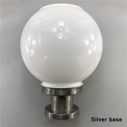 LED Round Ball Stainless Steel Solar Post Lamp Outdoor IP65 Waterproof Column Head Light For Garden Villa Pillar Garden Hotel