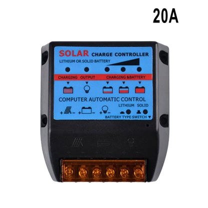 Unité de contrôleur solaire 12V panneau solaire batterie contrôleur de Charge photovoltaïque complet 4 étages PWM 12v/24V Auto Adapt bleu