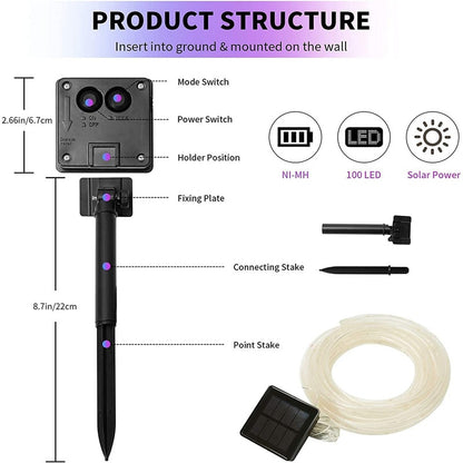 NI-MH 100 LED Solar Power Fixing Plate Connecting S